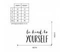 Quotes - Be Kind To Yourself Motivational Quote Wall Stickers Vinyl Lettering